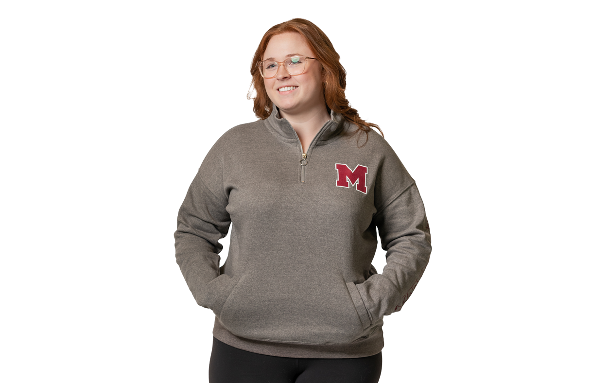 Grey quarter zip pullover women's online