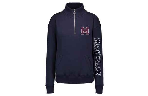 Women s Quarter Zip Pullover Small Navy