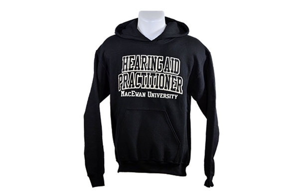 Hearing Aid Practitioner Hoodie Small Black